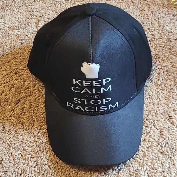 "Keep Calm and Stop Racism" hat - Picture 1 of 6